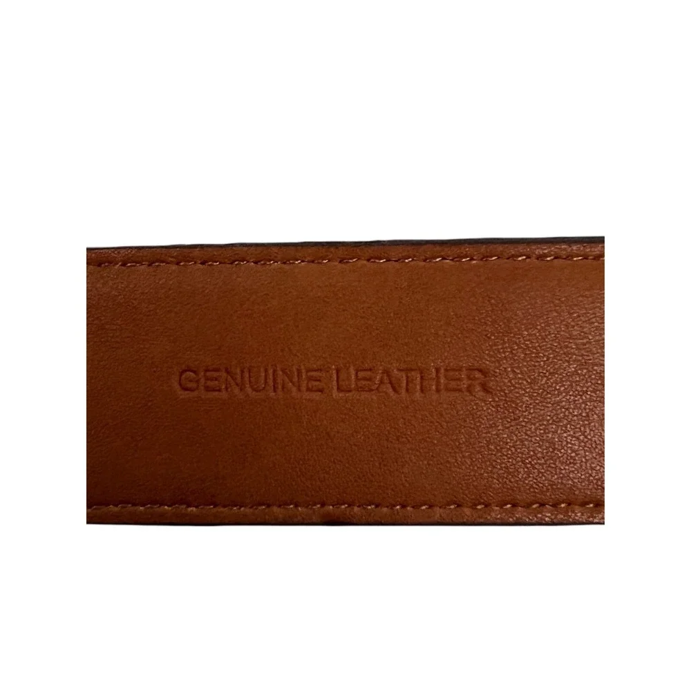 Jos A Bank Leather Belt Brown Men's Size 52 Genuine Leather Thick New $69.50